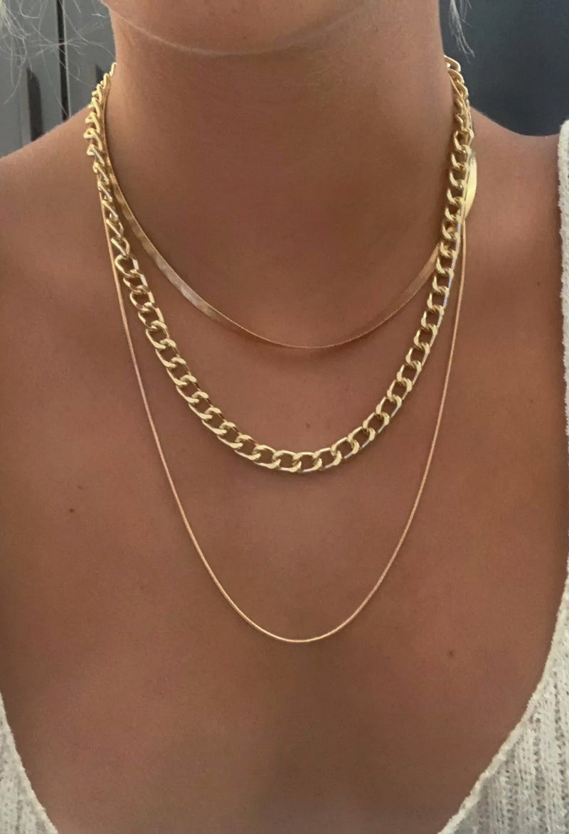 Chain Layered Necklace in Gold - Sinclair Studio